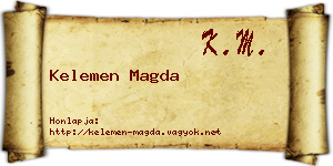 Kelemen Magda névjegykártya